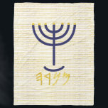 Couverture Polaire Menorah<br><div class="desc">Menorah avec Paleo en hébreu.L'arrière - plan dit (en Hébreu Paléo 'YHUH Shalom Alaykim / YHUH's Peace be upon you). Personnalisez en ajoutant votre propre nom. Pour faire cela votre propre design "Cliquez pour Customiser plus loin" ... ou "Transférer ce design" pour imprimer la même conception sur un autre produit....</div>