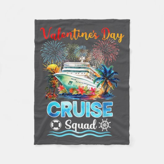 Couverture Polaire Mens Cruise Squad Valentine's Day Vacation Travel  (Devant)
