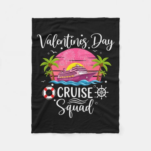 Couverture Polaire Mens Cute Valentines Day Cruise Squad 20026 Design (Devant)