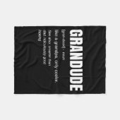Couverture Polaire Mens Funny Grandude Cool Grandpa Novelty  (Devant (Horizontal))