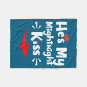 Couverture Polaire Mens He's My Midnight Kiss Happy New Year Matching (Devant (Horizontal))