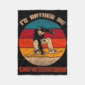 Couverture Polaire Mens I’d Plutôt Snowboard Snowboard Snowboard Jump