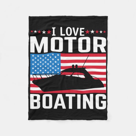 Couverture Polaire Mens I Love Motorboating Tee Nitro B (Devant)