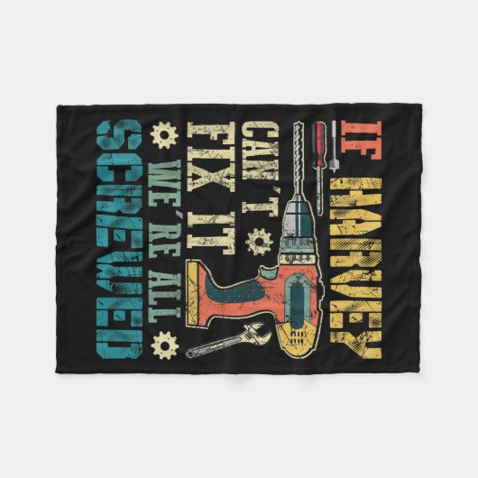 Couverture Polaire Mens If Harvey Can't Fix It We're All Screwed Funn (Devant (Horizontal))