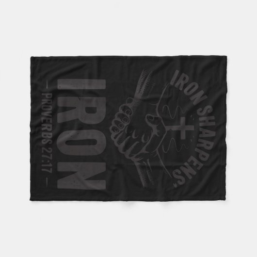 Couverture Polaire Men's Iron Sharpens Iron Proverbs 27 7 Christian G (Devant (Horizontal))