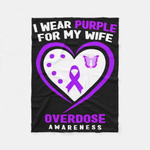 Couverture Polaire Mens Je Porte Du Purple Pour Ma Femme Sensibilisat