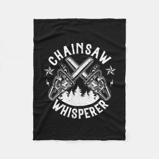 Couverture Polaire Mens Lumberjack Cadeau Chainsaw Whisperer Logger (Devant)