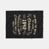 Couverture Polaire Mens Man Myth Legend October 1942 80th Birthday (Devant (Horizontal))