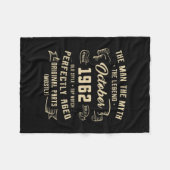 Couverture Polaire Mens Man Myth Legend October 1962 60th Birthday (Devant (Horizontal))