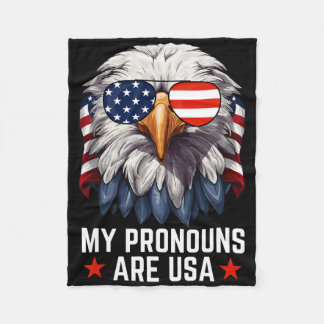 Couverture Polaire Mens Mes Pronounes Sont Usa Funny Eagle 4 juillet