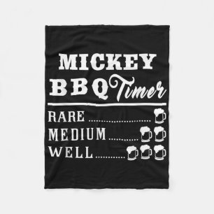 Couverture Polaire Mens Mickey Bbq Timer Bière Boire Funny Grilling