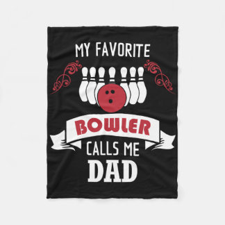 Couverture Polaire Mens Mon Bowler Favori M'Appelle Papa Fier Bowling