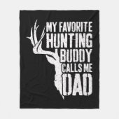 Couverture Polaire Mens My Favorite Hunting Buddy Calls Me Dad Deer (Devant)