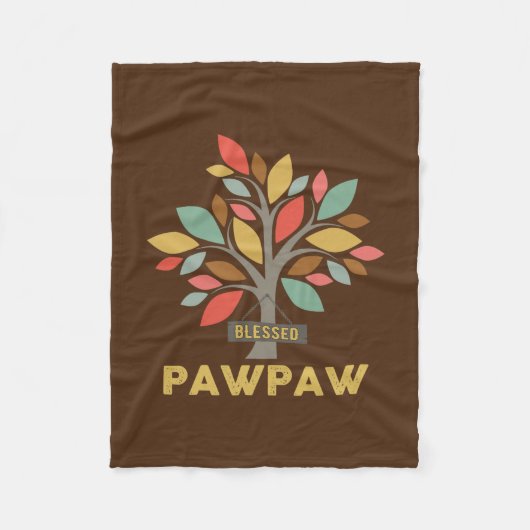 Couverture Polaire Mens Personalized Blessed Pawpaw Tree Father's (Devant)