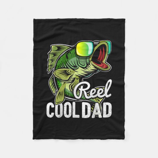 Couverture Polaire Mens Reel Cool Dad Fishing Sungefé Funny (Devant)