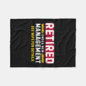 Couverture Polaire Men's Retro Retired Under New Management See Wife (Devant (Horizontal))