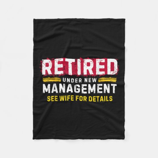 Couverture Polaire Men's Retro Retired Under New Management See Wife (Devant)