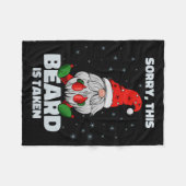 Couverture Polaire Mens Sorry This Beard Is Taken Christmas Gnome Bea (Devant (Horizontal))