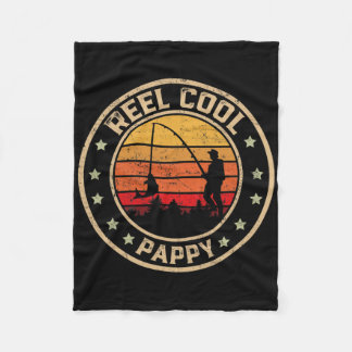 Couverture Polaire Mens Vintage bobine Cool Pappy Fish Fishing Funny 