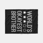 Couverture Polaire Mens Worlds Okayest Brother Funny Brother  (Devant (Horizontal))
