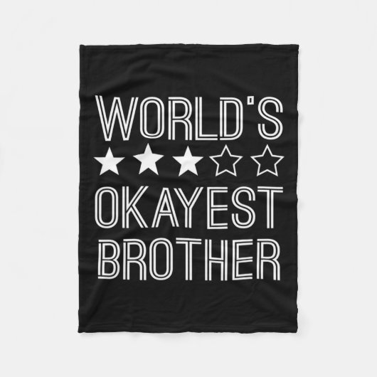 Couverture Polaire Mens Worlds Okayest Brother Funny Brother  (Devant)
