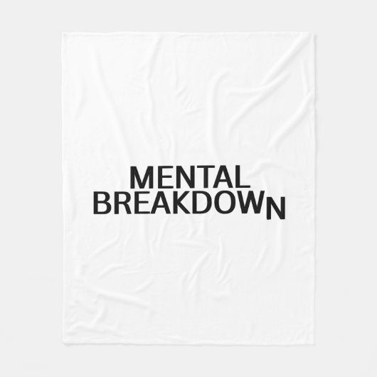 Couverture Polaire Mental Breakdown Minimalist Oversized Soft (Devant)
