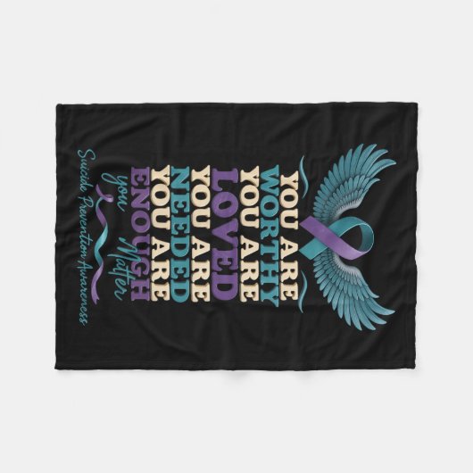 Couverture Polaire Mental Health Suprt Suicide Prevention Awareness S (Devant (Horizontal))