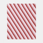 Couverture Polaire Menthe rose et rouge (Devant)