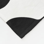 Couverture Polaire Mention de vaches blanches et noires mignonnes fer (Coin)