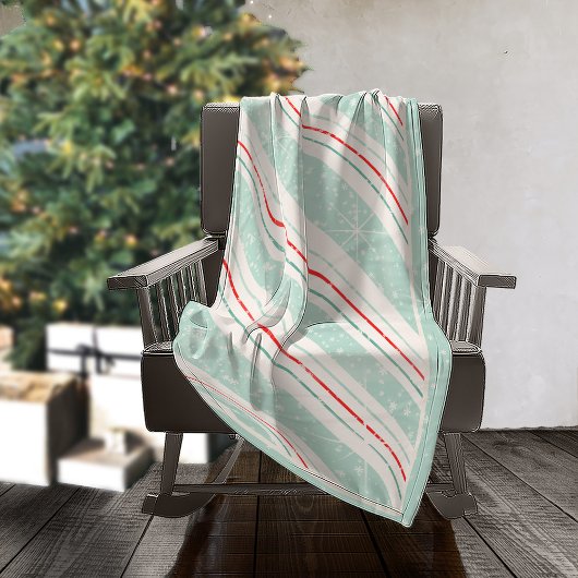 Couverture Polaire Mention Diagonal de Noël ID440