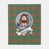 Couverture Polaire Menzies Vert Ancien Clan Badge Tartan Plaid (Devant)