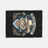 Couverture Polaire Meowdy Partenaire Chat Cowboy Casquette Howdy Funn (Devant (Horizontal))