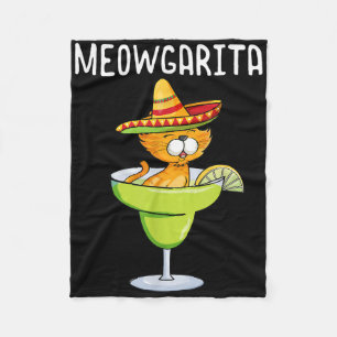 Couverture Polaire Meowgarita - Cinco De Mayo Margarita Amoureux des