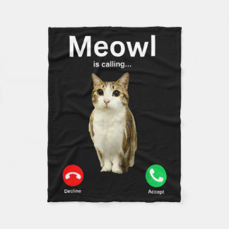 Couverture Polaire Meowl Appelle Chat Hibou Internet Drôle Maudit