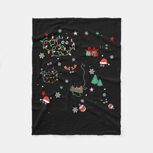 Couverture Polaire Meowy Catmas Cat Christmas Cute Kitten Cats Santa  (Devant)