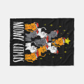 Couverture Polaire Meowy Catmas Cat Christmas Tree Xmas Pajamas Pjs W (Devant (Horizontal))