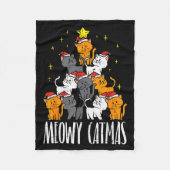 Couverture Polaire Meowy Catmas Cat Christmas Tree Xmas Pajamas Pjs W (Devant)