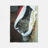 Couverture Polaire Meowy Christmas Cat (Devant)