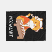 Couverture Polaire Meowzart Cat Pun Clical Music Piano Funny (Devant (Horizontal))
