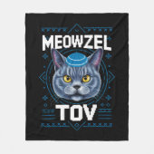 Couverture Polaire Meowzel Tov Hanukkah Juif Chat Holiday (Devant)
