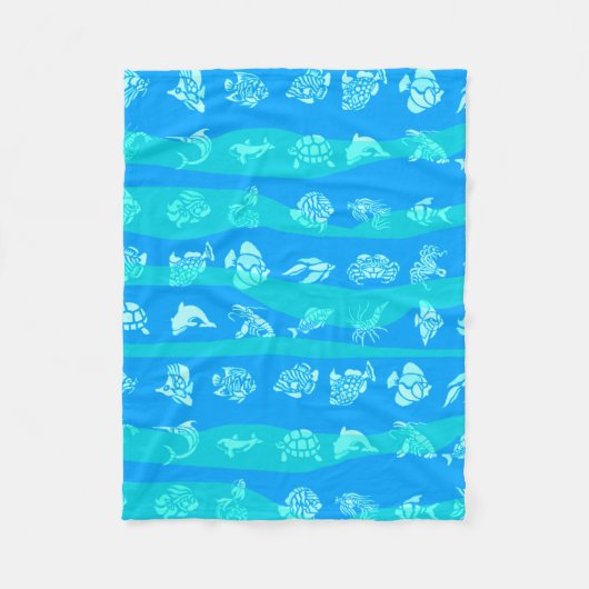 Couverture Polaire Mer bleue (Devant)