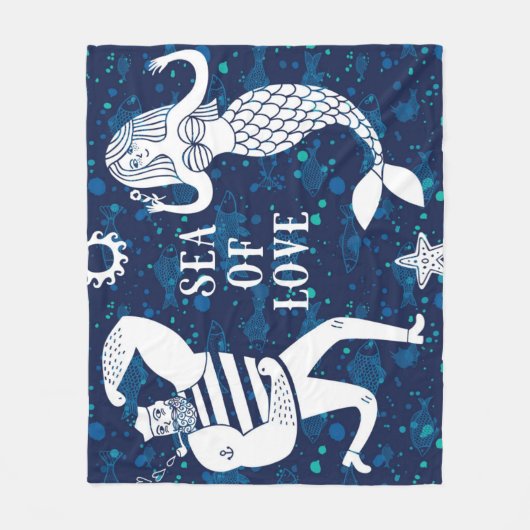 Couverture Polaire Mer d'affiche d'amour (Devant)