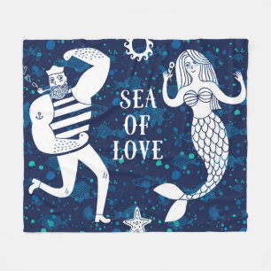 Couverture Polaire Mer d'affiche d'amour