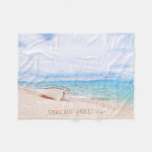 Couverture Polaire Mer Et Salutation Vacances (Devant (Horizontal))