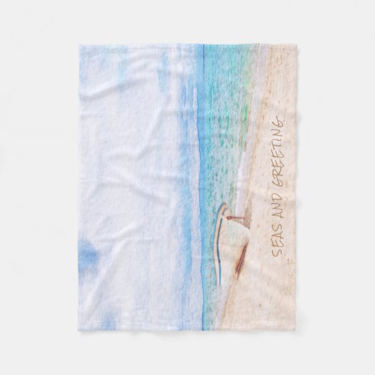 Couverture Polaire Mer Et Salutation Vacances (Devant)