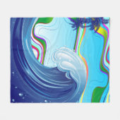 Couverture Polaire Mer Océan Grande Vague Eau (Devant (Horizontal))