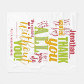 Couverture Polaire Merci Appréciation Typographie Merci Message (Devant (Horizontal))