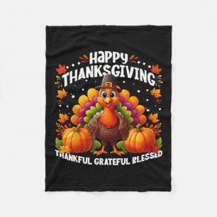 Couverture Polaire Merci Grateful Bon thanksgiving Turke