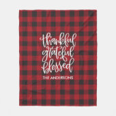 Couverture Polaire Merci Grateful Nom Béni Rouge Plaid (Devant)