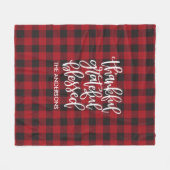 Couverture Polaire Merci Grateful Nom Béni Rouge Plaid (Devant (Horizontal))